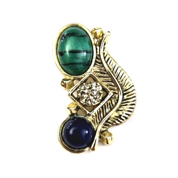 House of Harlow 1960 Jewelry - House of Harlow Pendant Boho Gold-Tone with Gemstone Accents No Chain